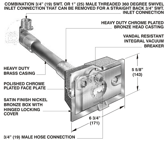 MHY26 Encased NonFreeze Wall Hydrant